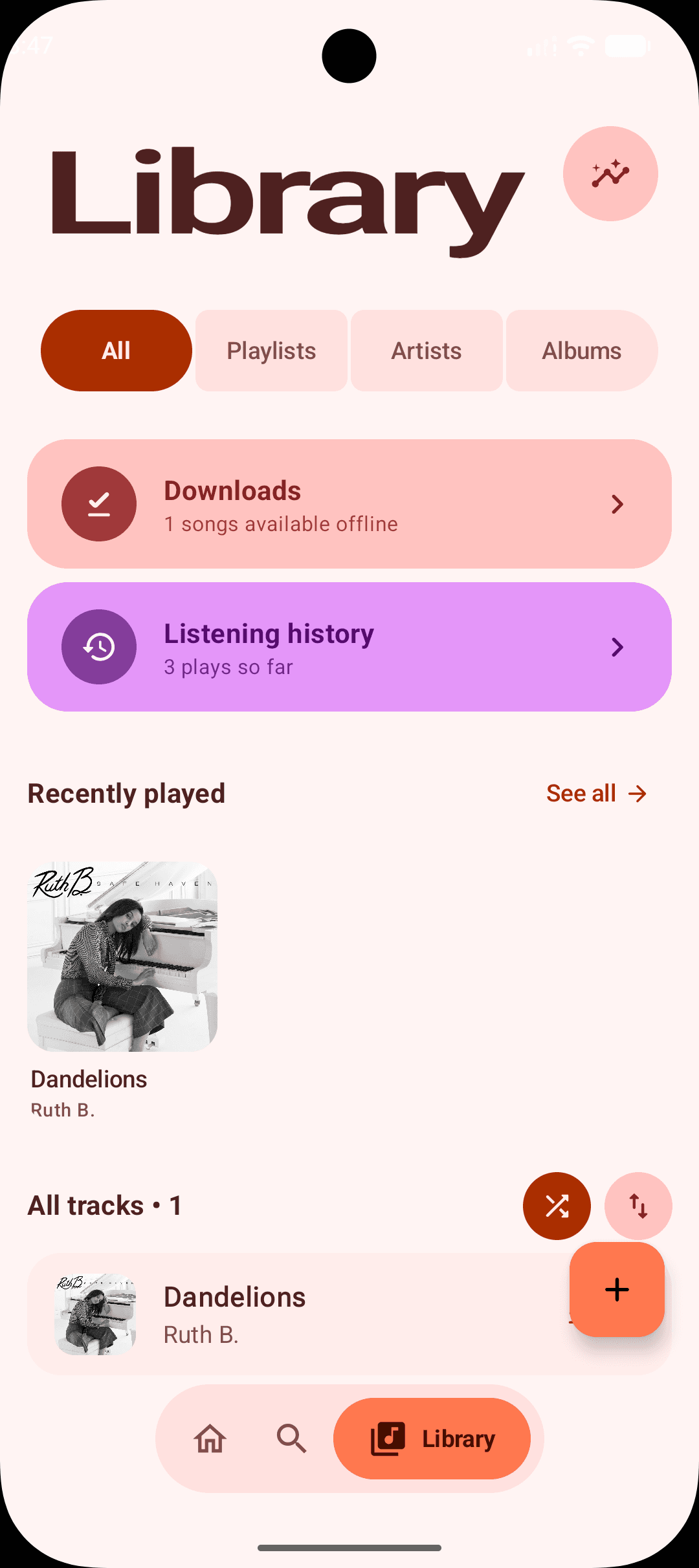 Library — With offline songs