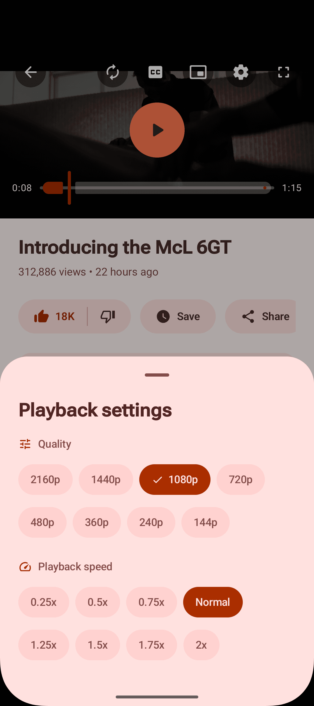 Playback — 2160p and speed